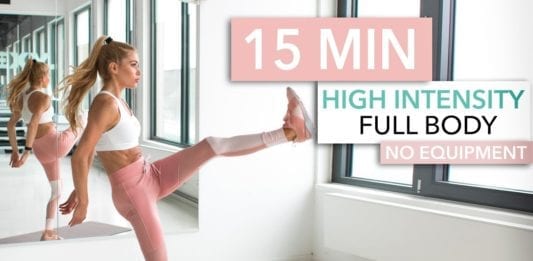 15 Minute Full Body HIIT Workout - Womens Fitness